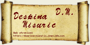 Despina Mišurić vizit kartica